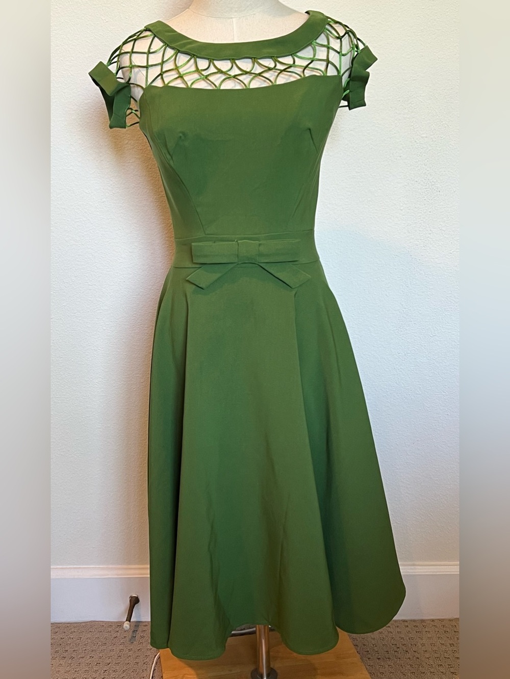 Tatyana Olive Green Alika Swing Dress